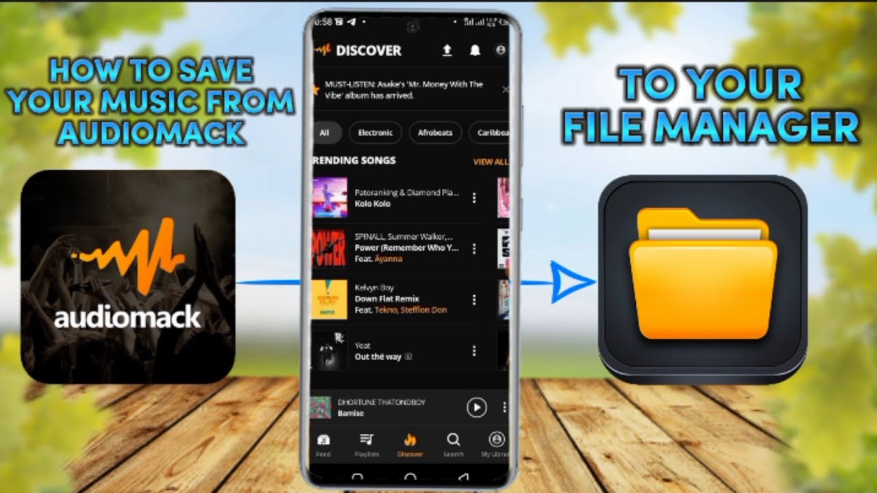 HOW TO SAVE YOUR MUSIC FROM AUDIOMACK TO YOUR FILE MANAGER