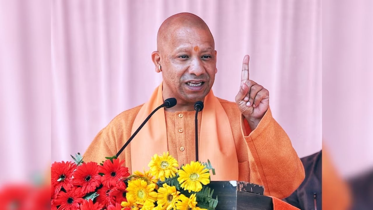 CM YOGI inaugurating/laying foundation stone of 422 development projects in Gonda