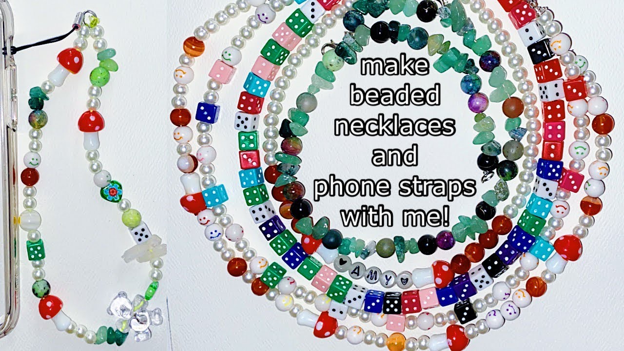 how to make the beaded necklaces and beaded phone straps from tiktok!