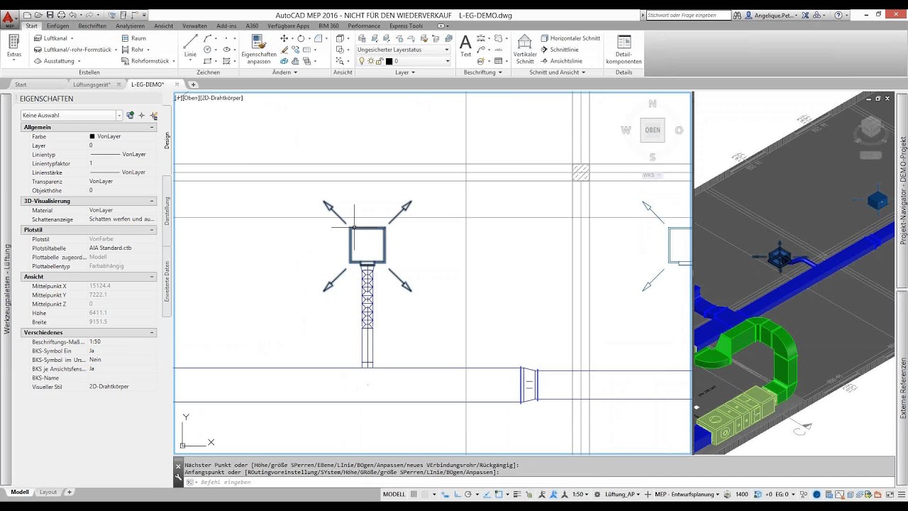 Online Workshop ≡ AutoCAD MEP Gewerk Lüftung