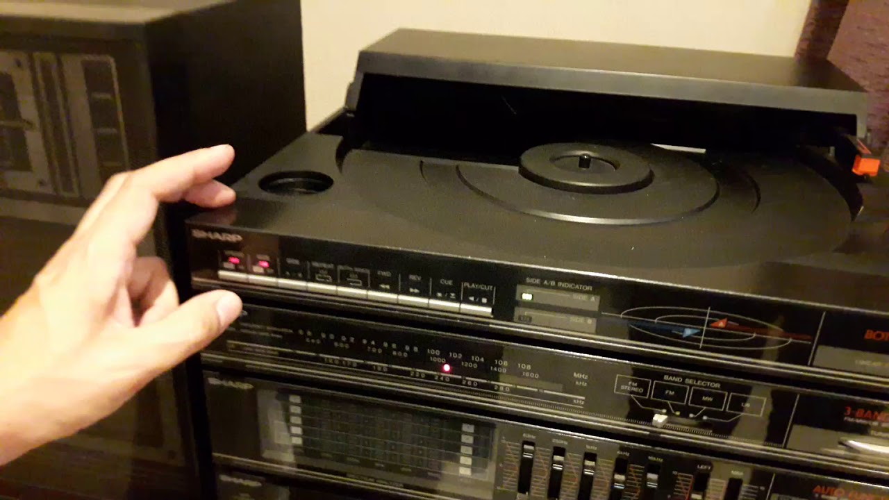 The Sharp VZ-1900 upside down record player