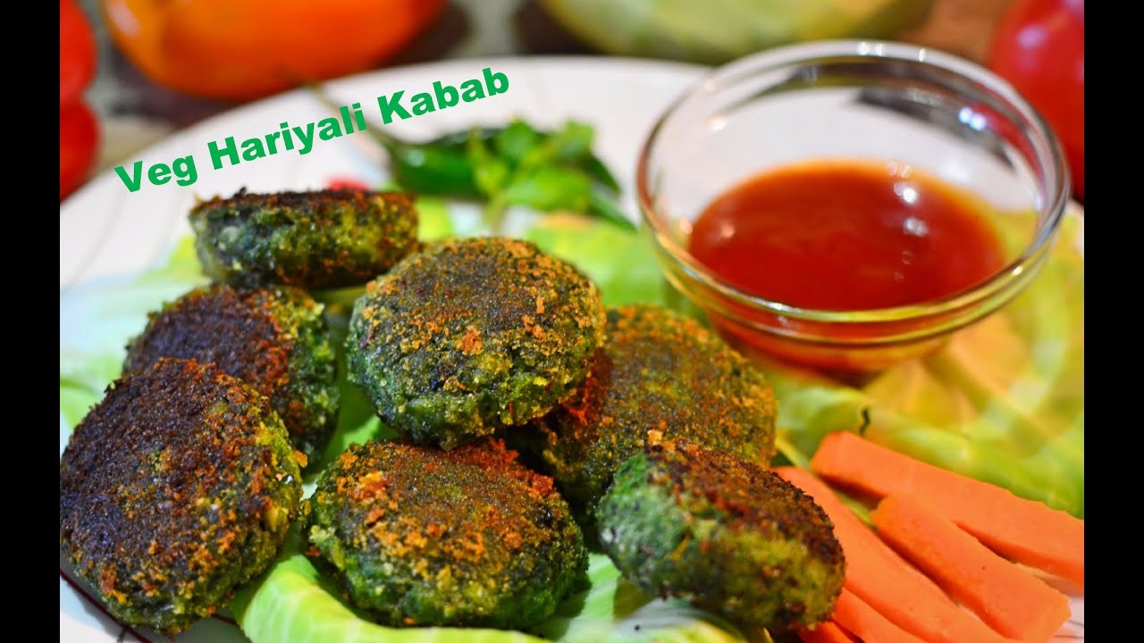 Veg Hariyali Kabab | Holi Special |  Healthy Non Fried Snack Recipe