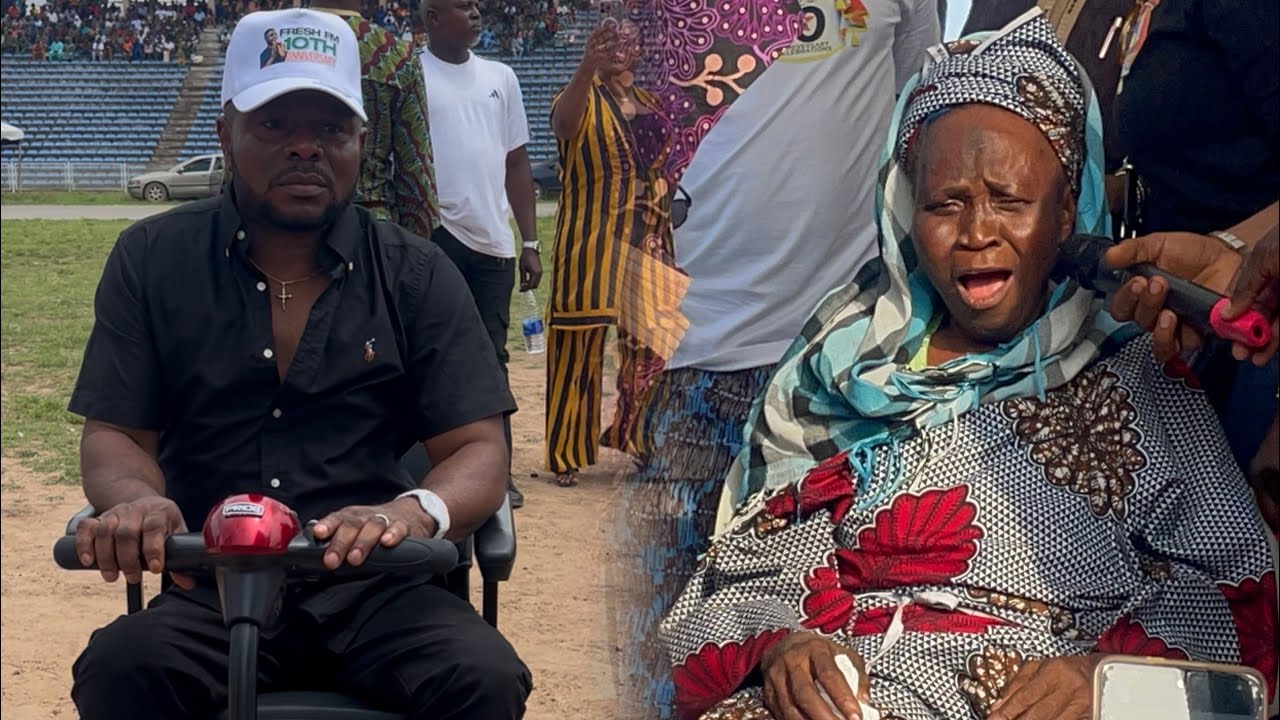 WATCH MOMENT OLD WOMAN BURST INTO TEARS AFTER WINNING 3-BEDROOM BUGALOW AT FRESH FM @ 10 CELEBRATION