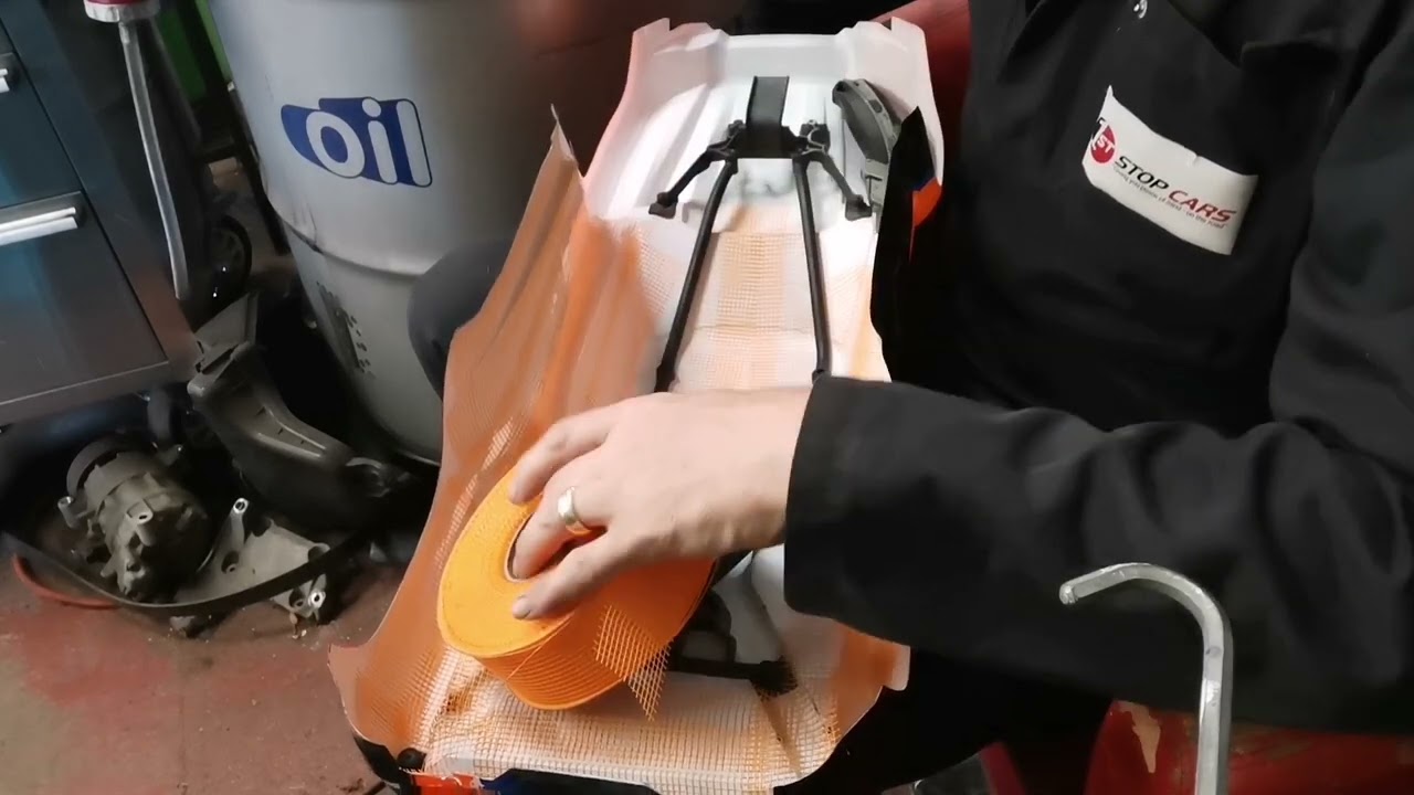strengthening the xmaxx body with drywall tape and gorilla glue