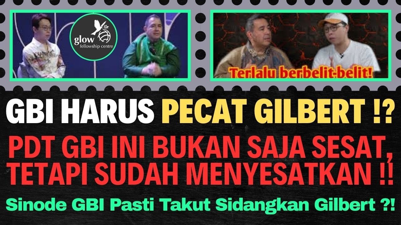 PDT. DR. GILBERT LUMOINDONG HARUS DIPECAT OLEH SINODE GBI, TETAPI APAKAH PDT. DR. RUBIN ADI BERANI ?