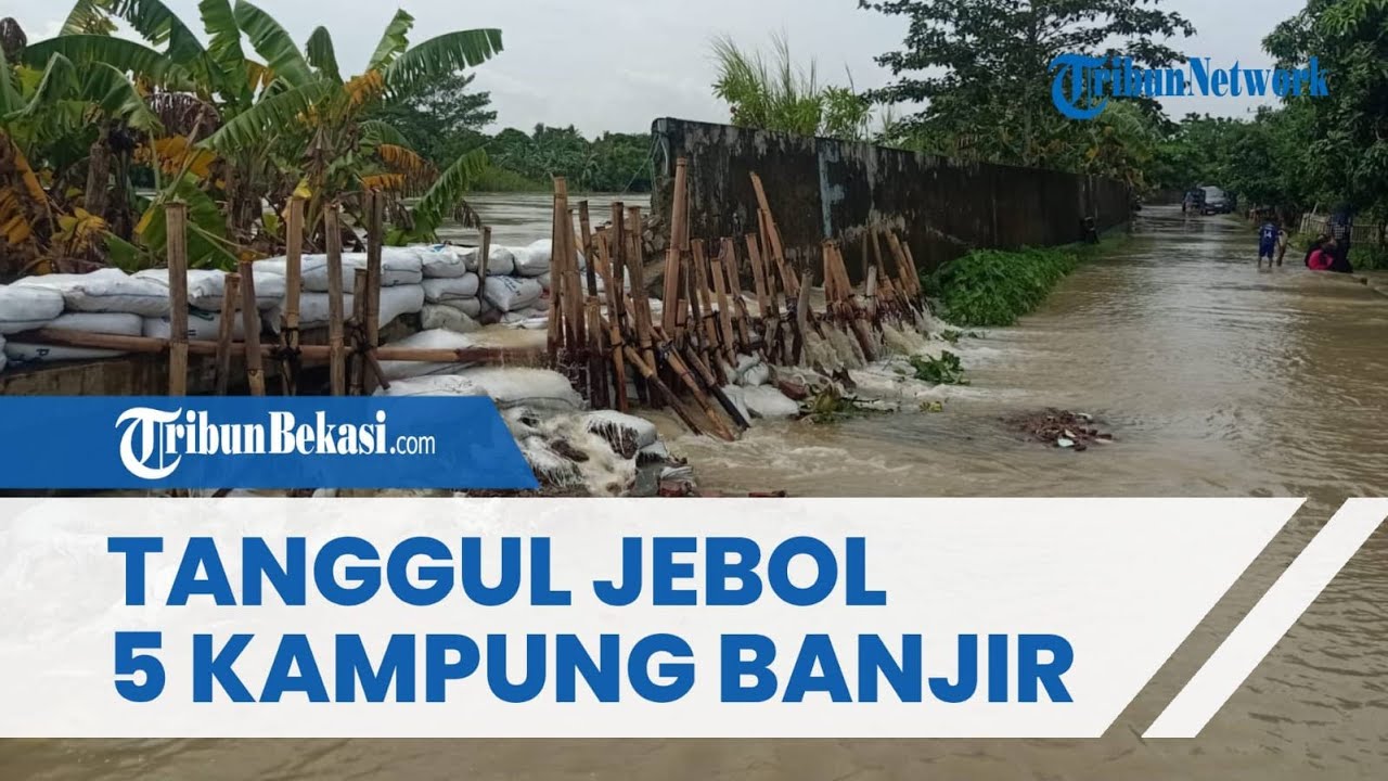 Tanggul Sungai Citarum Jebol, Lima Kampung di Muaragembong Terdampak Banjir