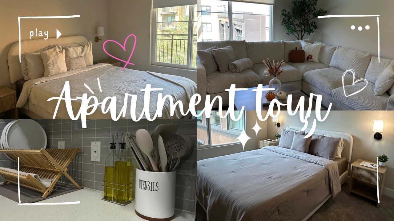 OUR DREAM APARTMENT TOUR! * warm neutrals, soft textures & minimalistic*