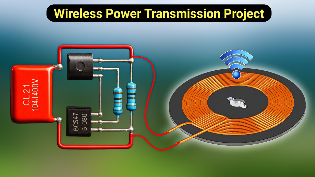 How to make wireless power transmission circuit | DIY a wireless charger | wireless LED