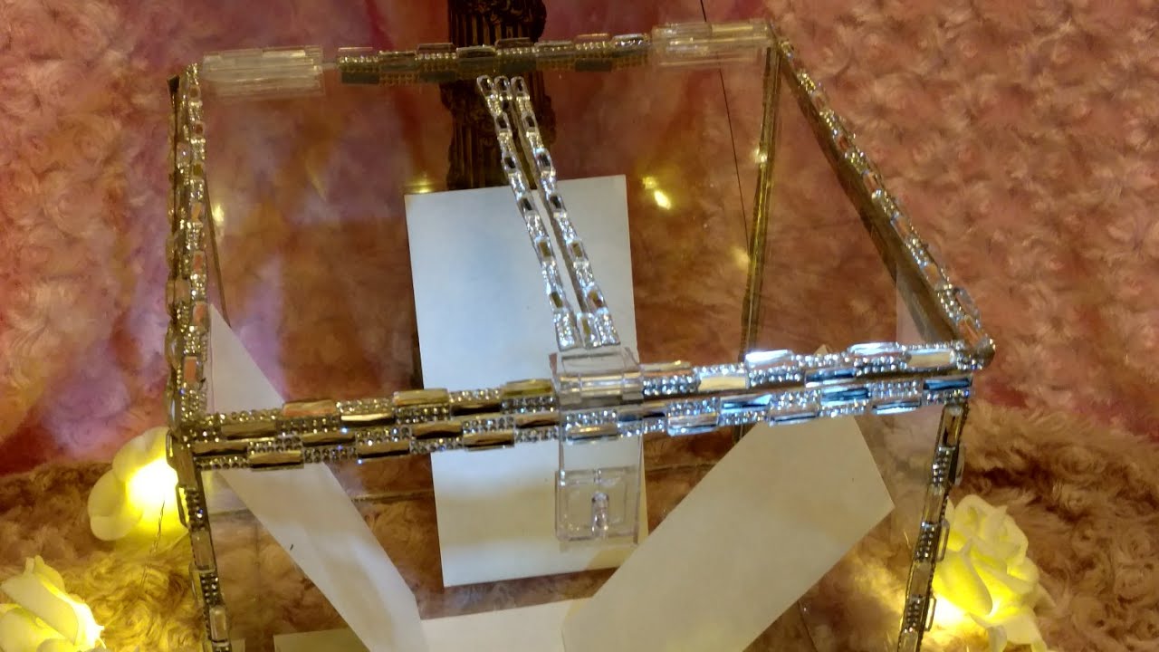 DIY| Glam Crystal Wedding Card Box | Glam Elegance