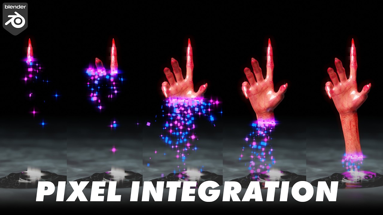 Make Easy Pixel Disintegration FX | Tutorial #blender3d