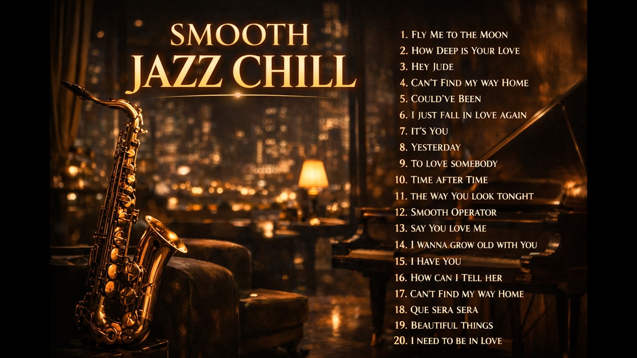 Smooth Jazz Chill 🎷 Relaxing Saxophone Jazz Playlist | Romantic Cafe Music & Night Lounge Vibes