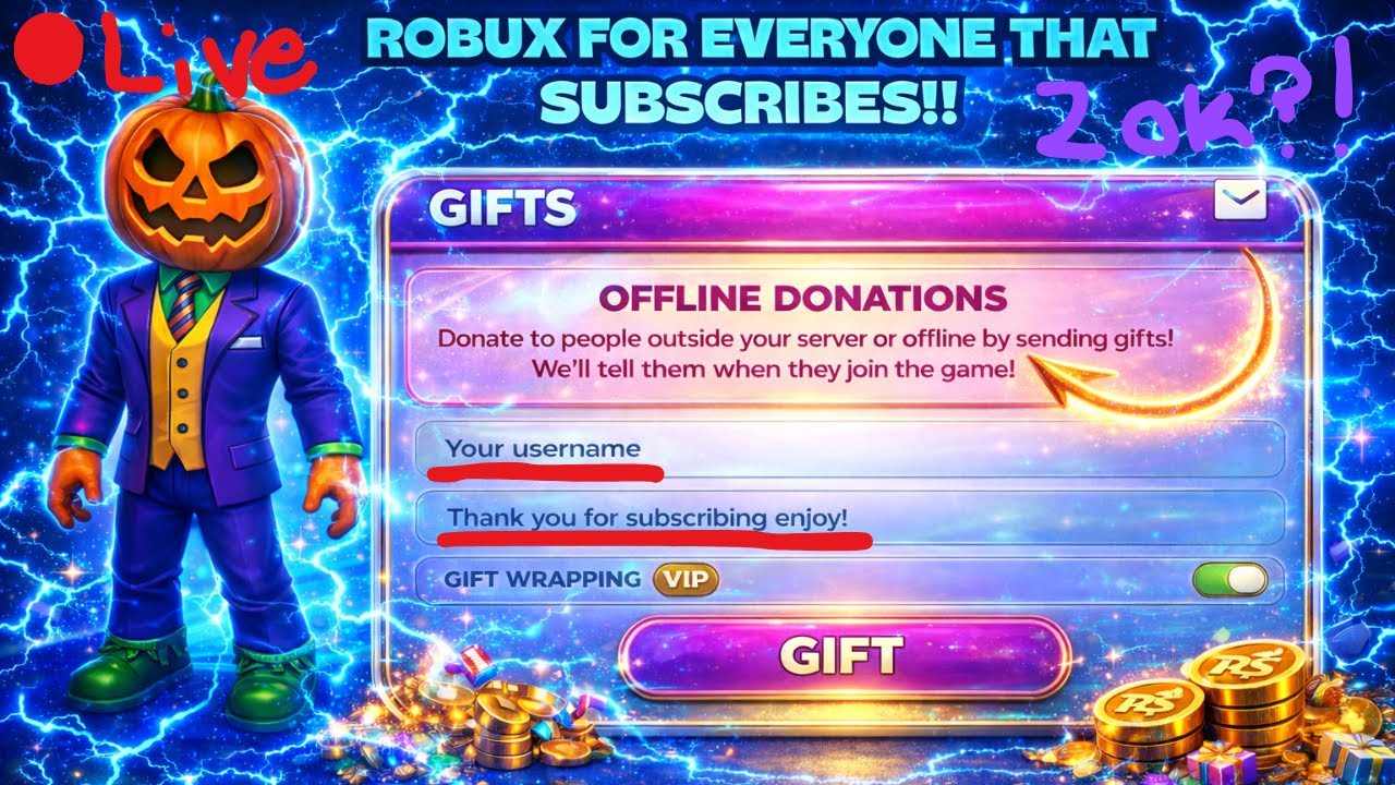 🔴 LIVE 🔴 Sub = Robux | Please Donate