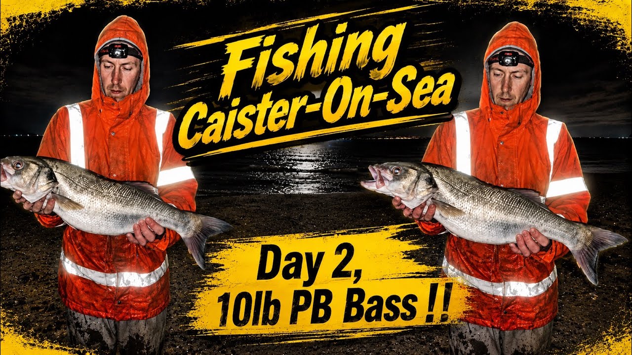 Fishing Caister-On-Sea, Day 2. 10lb PB Bass Caught 🎣
