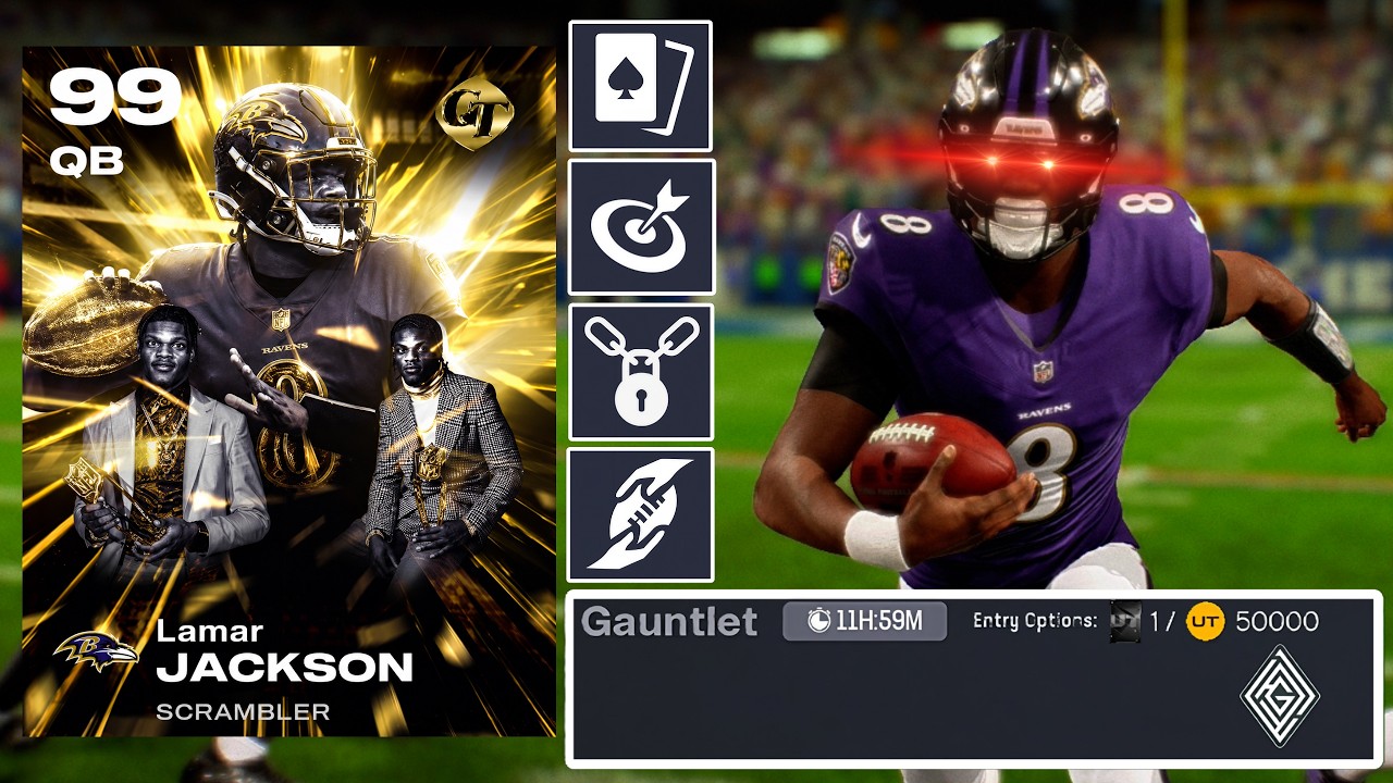 Testing Golden Ticket Lamar Jackson in MUT Gauntlet... Worth 4 Million Coins?