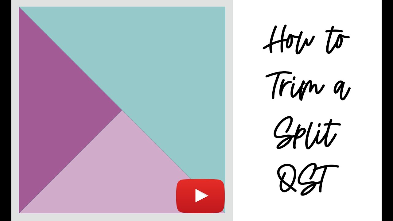How to Trim and Square Up a Split Quarter Square Triangle (SQST) Quilt Unit