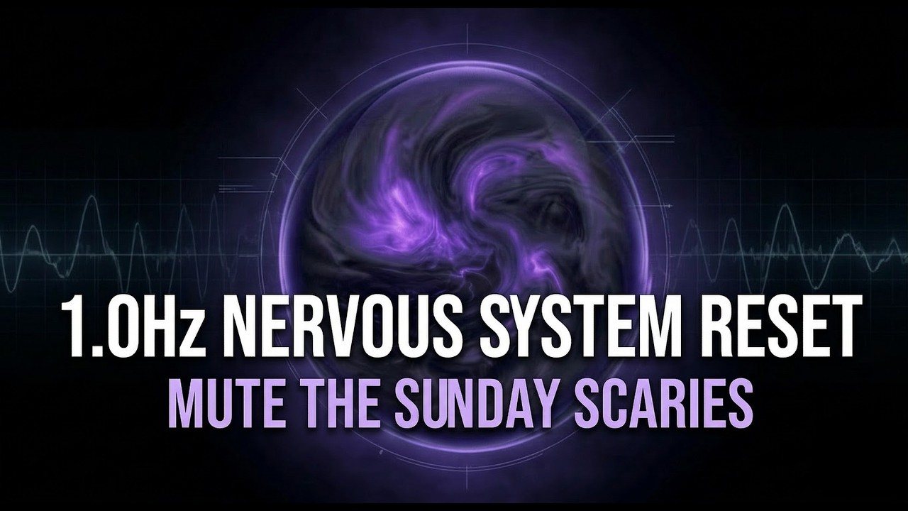 8 HOURS | 1.0Hz Delta Wave | Nervous System Reset and Sunday Mute (Black Screen)
