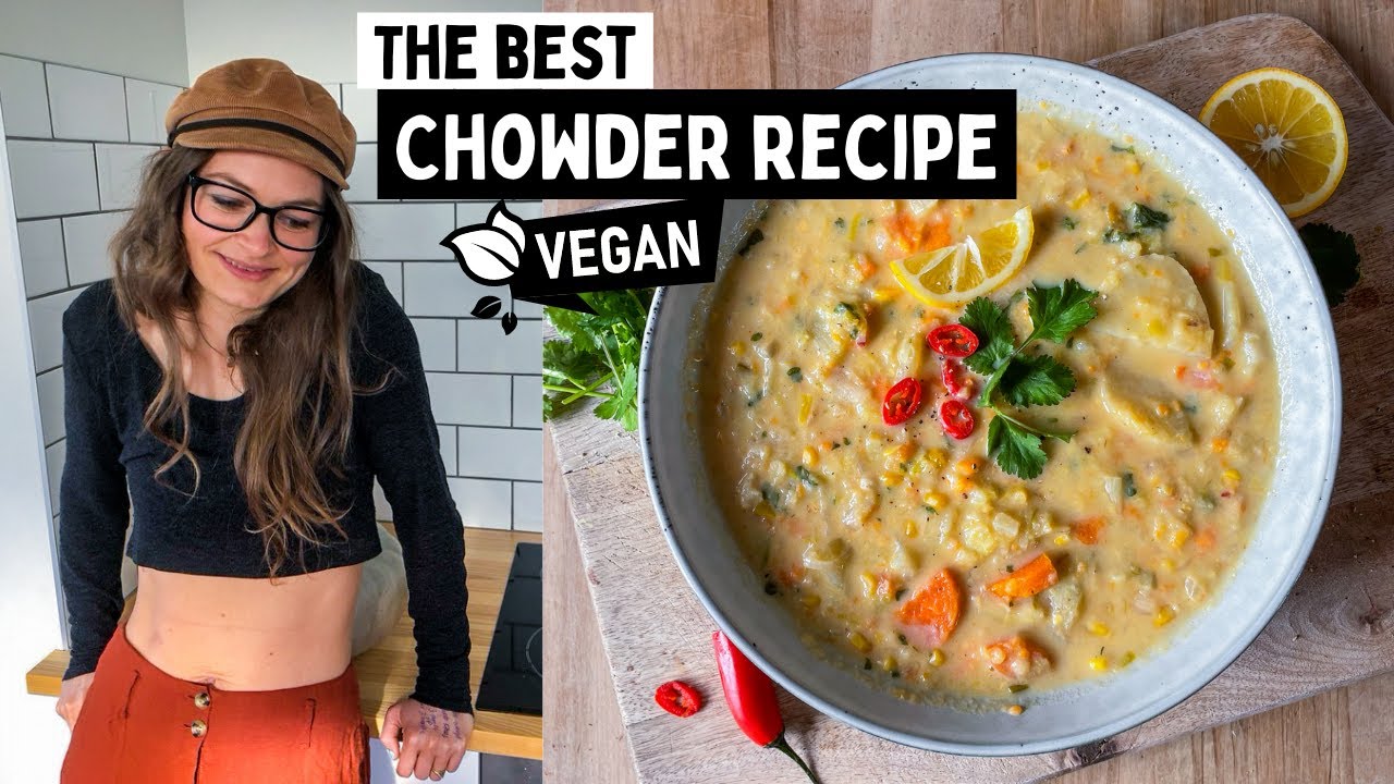 Potato and corn chowder//vegan, oil free