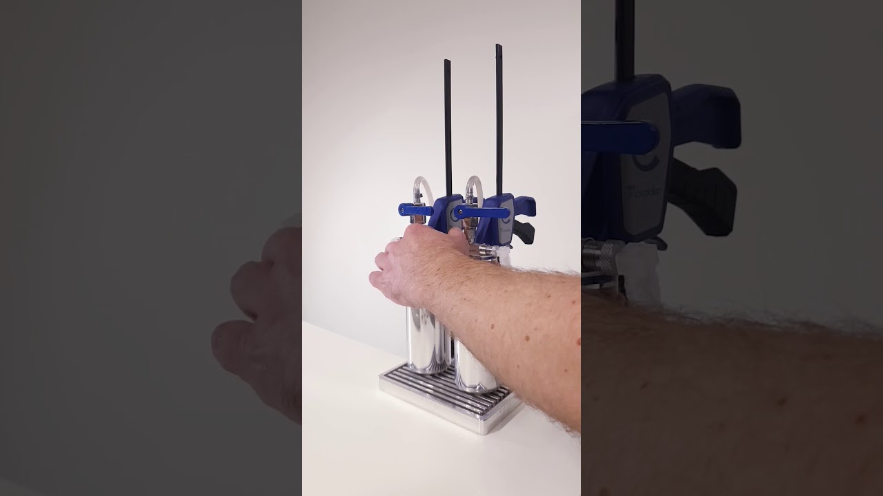 Tapcooler dual head counter pressure can filler