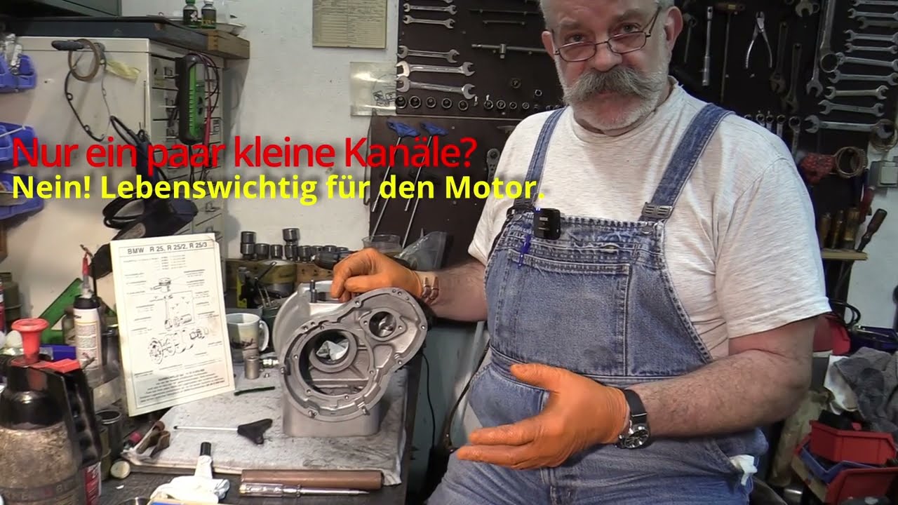 (08/10) BMW R 25/3 - Ölkreislauf, Schleuderblech, Ölkanäle