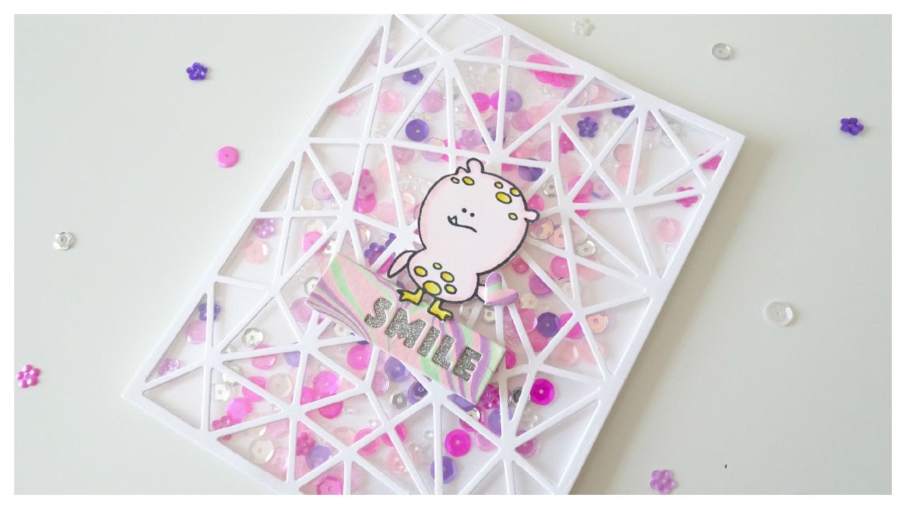 7K Video Hop - Water Marbling + Sequin Shaker Card