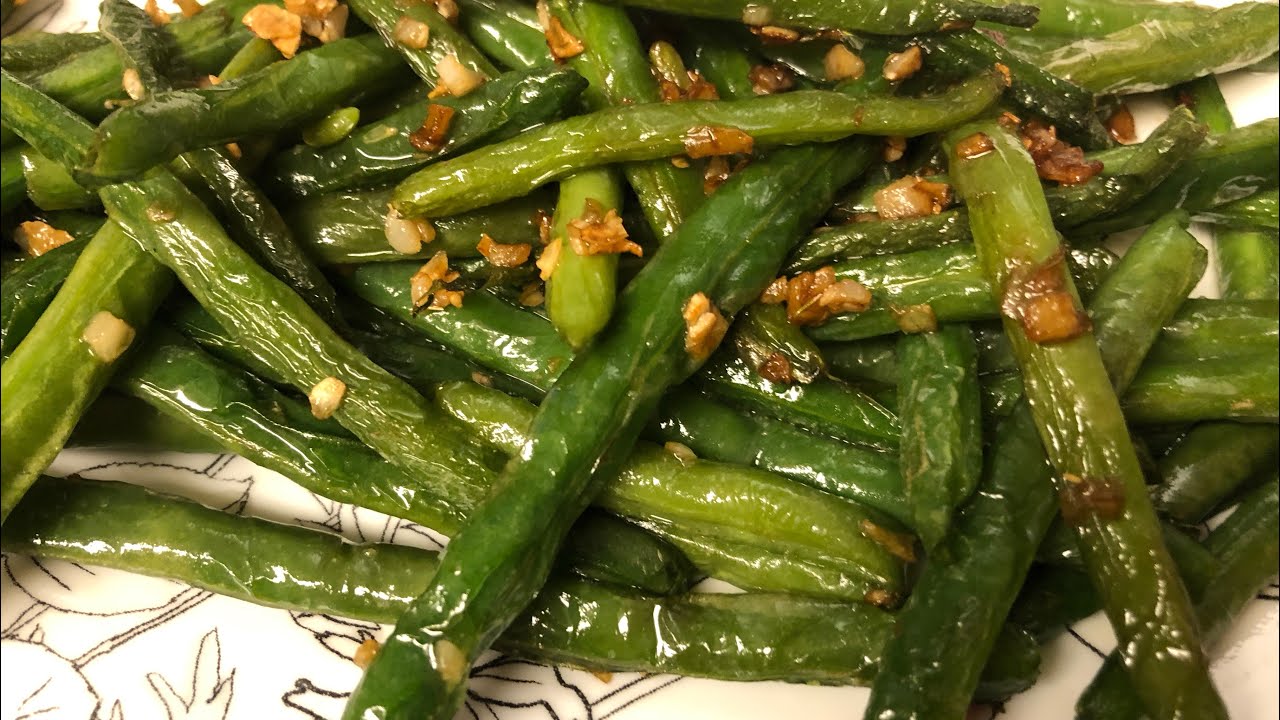 Ejote con ajo estilo chino. Fácil de hacer y quedan riquísimos. 😋😋😋