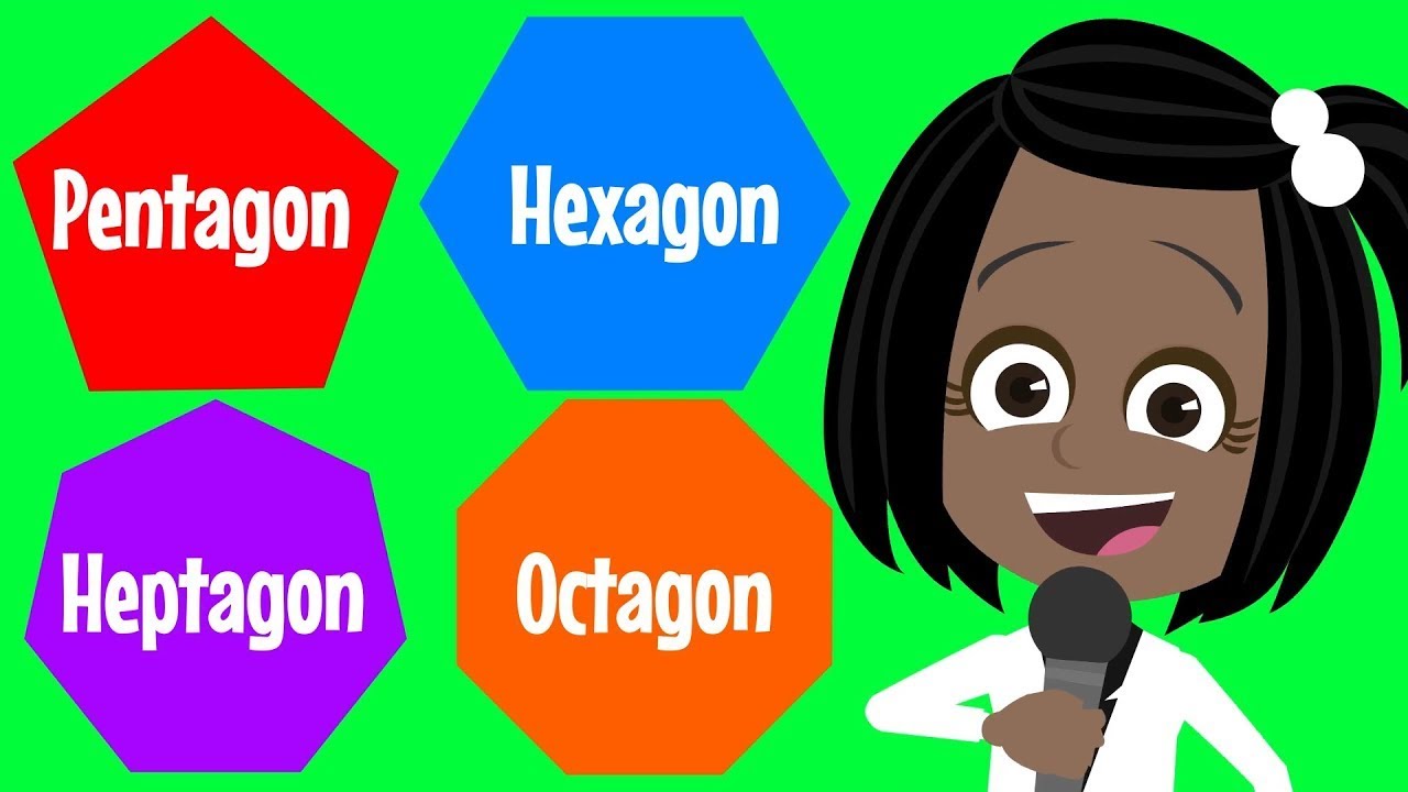 Pentagon, Hexagon, Heptagon, Octagon - 2D Shape Songs for Kids