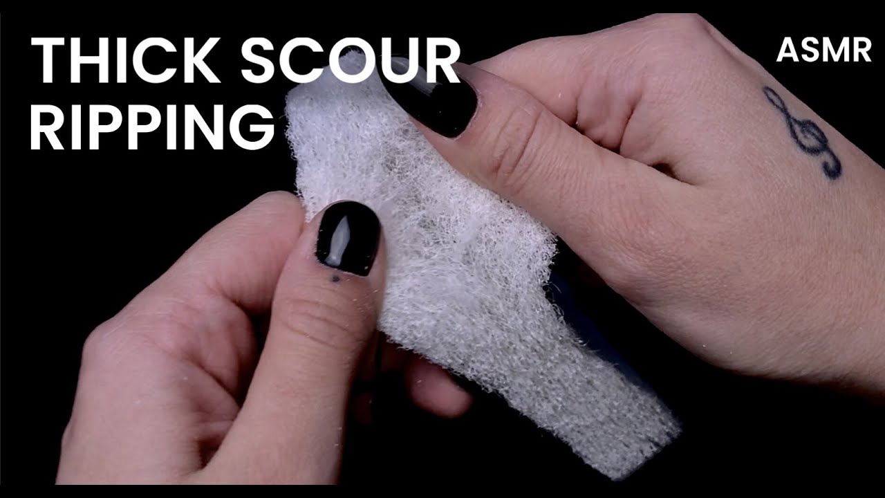 Thick scourer dry ripping ASMR