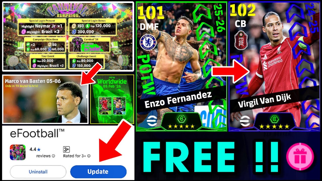 eFootball™ 2026: Новая версия, самые масштабные обновления!! 🤩🔥 Новая специальная кампания, беспл...