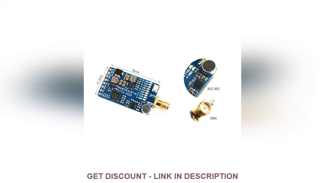 MATEK Systems VTX-1G3-9 1.2Ghz 1.3Ghz 9CH International INTL Version FPV Video Transmitter With VRX