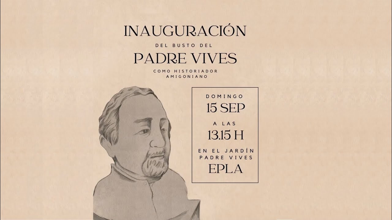 Inauguración del busto del Padre Juan Antonio Vives Aguilella como historiador amigoniano