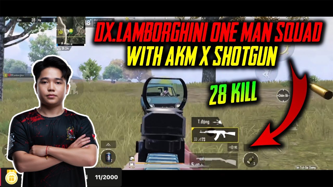 PUBG Mobile Vietnam: DX.Lamborghini one man squad with AKM X SHOTGUN