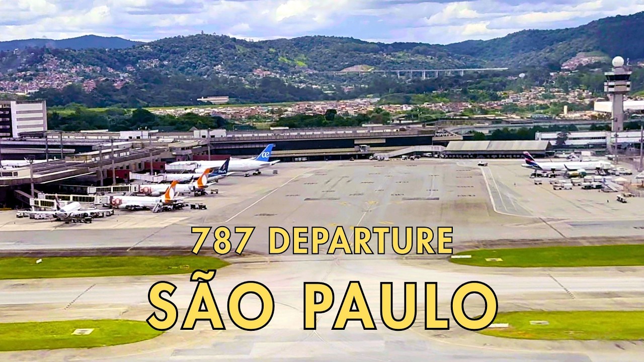 Departing São Paulo Guarulhos (GRU) 🇧🇷 | 4K Taxi & Takeoff Jan 2026