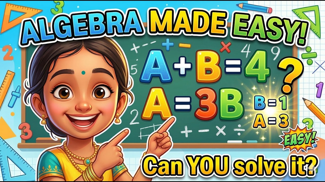 Solving Algebra for Kids | Equations Explained with Fun Stories (No Guesswork!) 🤯 | Algebra Part 1