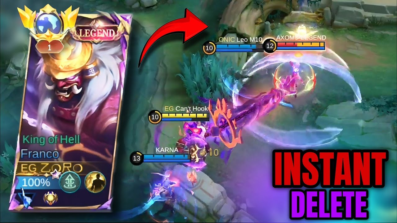They Thought They Were Safe… Franco Hook INSTANT DELETE #francohook #mobilelegends #moba5v5 