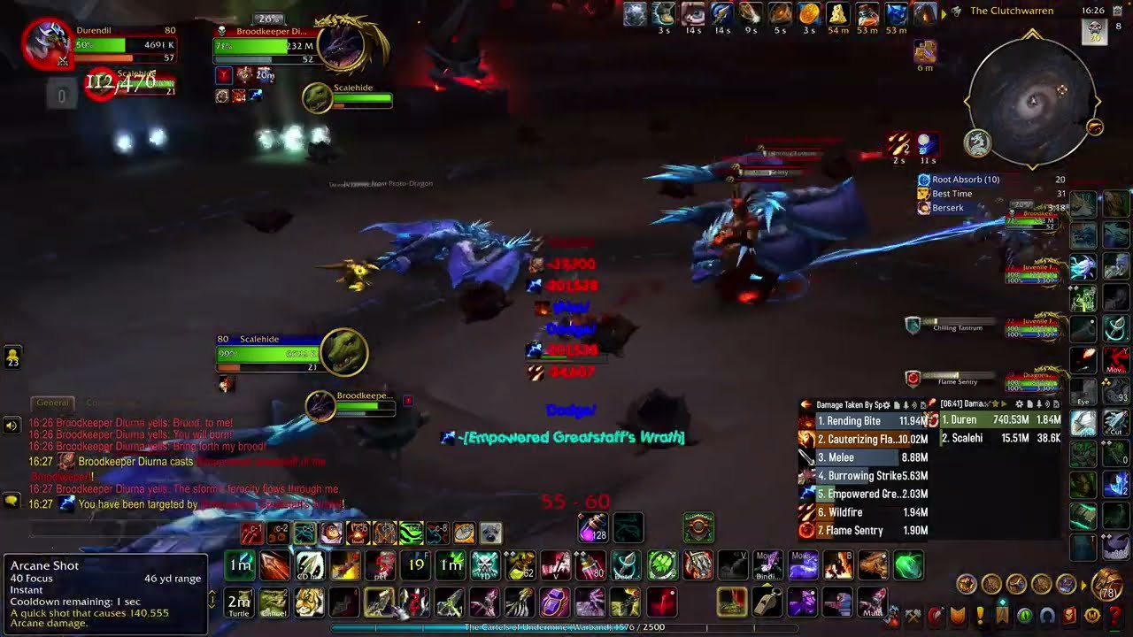 Hunter solo - Durendil vs Mythic Diurna, the Broodkeeper