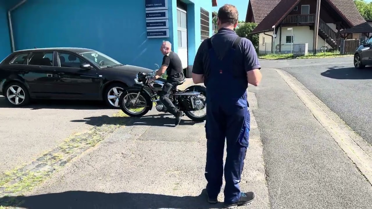 Horex Regina 350 nach Wiederaufbau beim Tüv Süd.