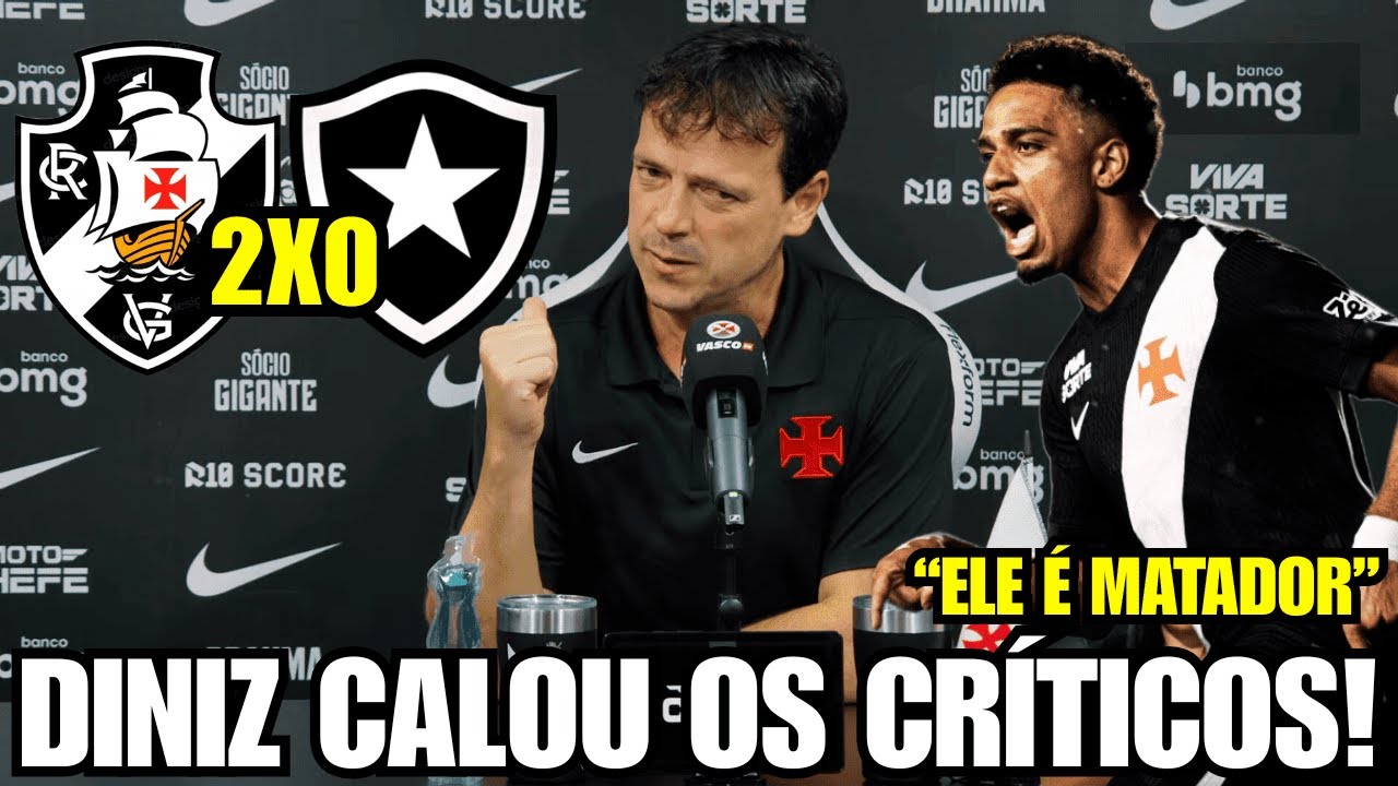 “A TORCIDA DO VASCO É DIFERENTE” DINIZ DESABAFA APÓS O CLÁSSICO! VASCO 2X0 BOTAFOGO