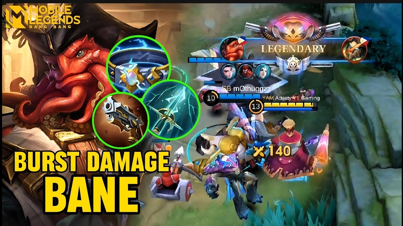 Bane Gameplay Mobile Legends - Brutal Damage Best Build 2024 - 0 death MVP Play - MLBB