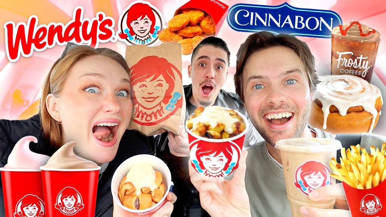 Tasting VIRAL Celebrity Foods! WENDY’S and CINNABON New Menu Items!!!