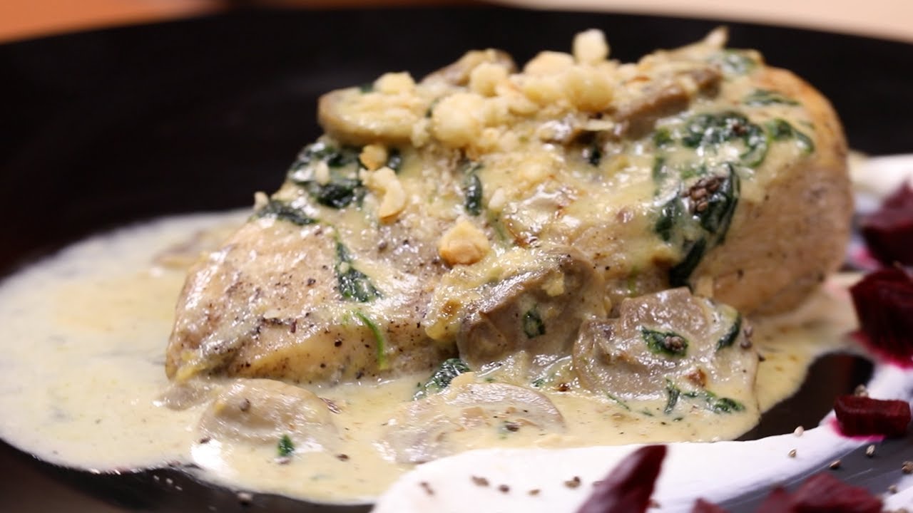 Escalope de poulet farcies aux épinards et à la ricotta
