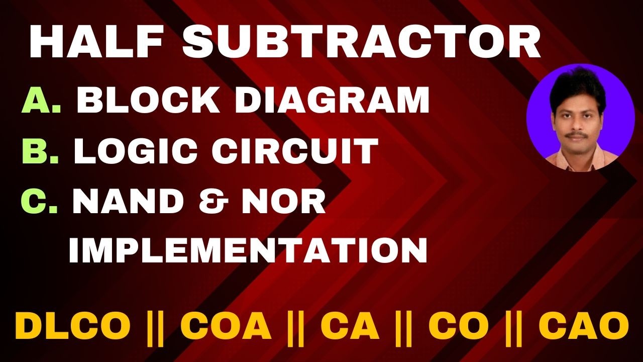 HALF - SUBTRACTOR AND ITS IMPLEMENTATION USING NAND AND NOR GATES