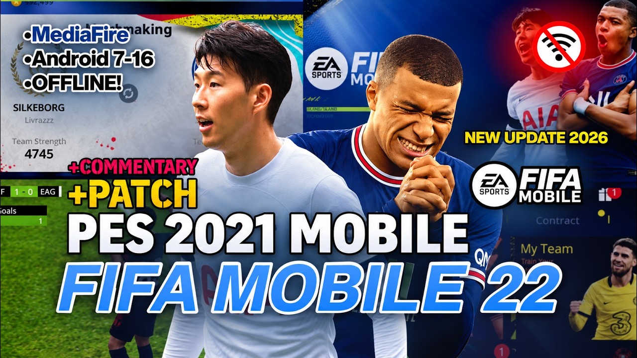 PES 2021 Mobile Offline Patch 2026 | FIFA 22 Edition v5.7.0 Download & Install