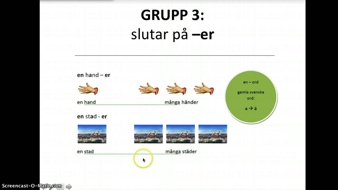 Flipp 5, Substantiv grupp 1-5