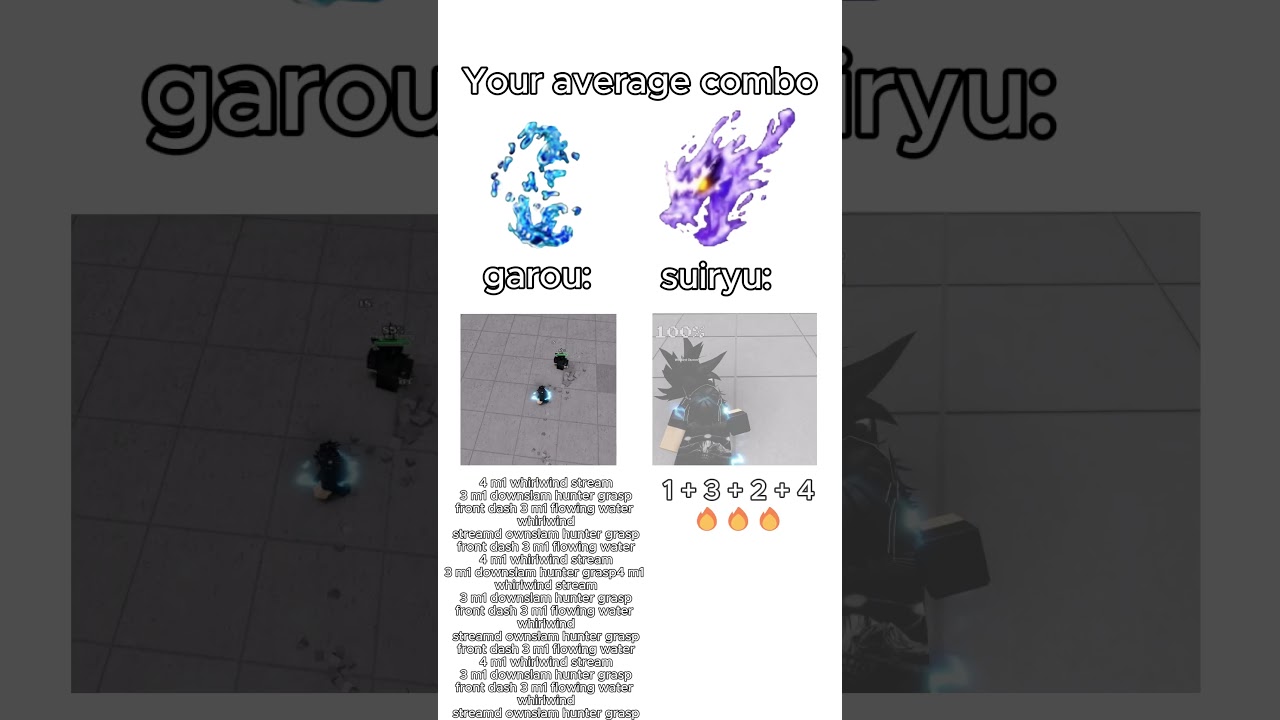 Garou vs Suiryu Combo | The Strongest Battlegrounds | #thestrongestbattlegrounds #roblox