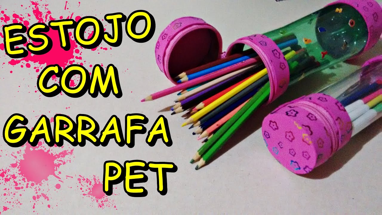 Volta às Aulas Parte 2! Estojo com Garrafa Pet