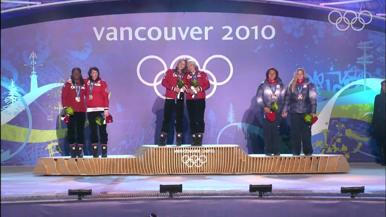 Two-Woman Bobsleigh -Victory Ceremony - Vancouver 2010 Winter Olympic Games