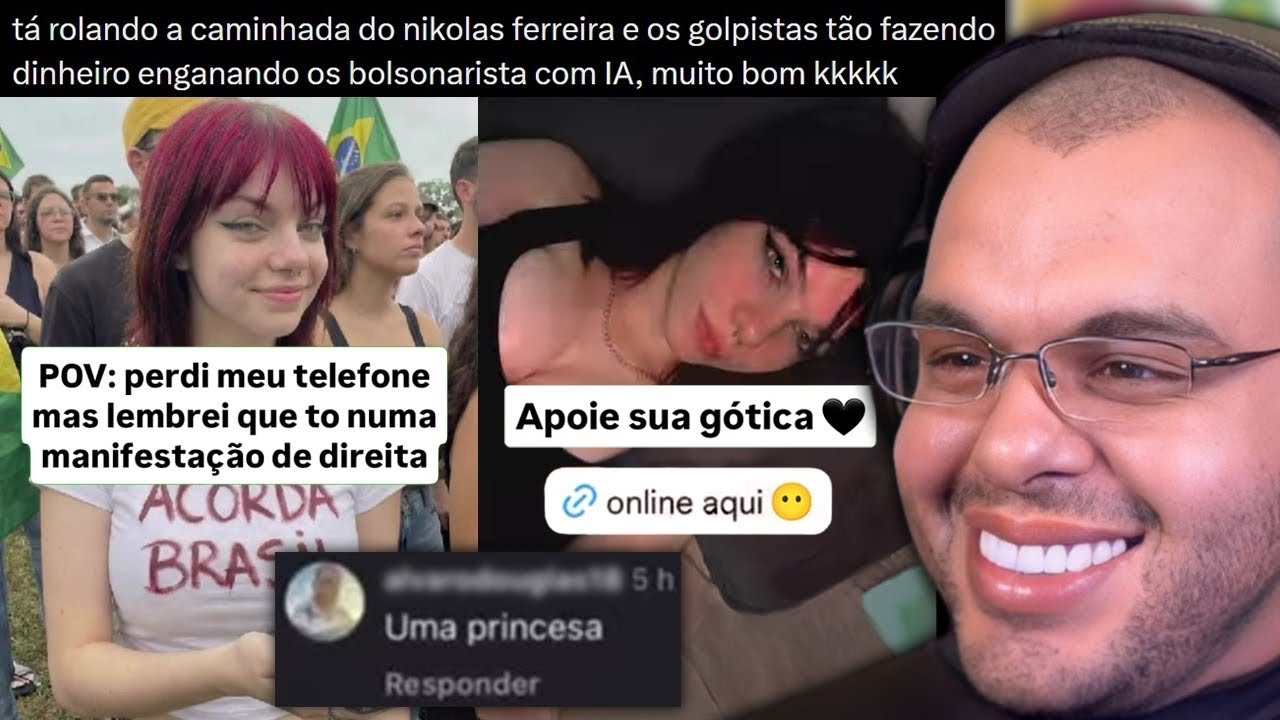 GÓTICA PATRIOTA FEITA POR IA FATURA MUITO ENGANANDO ELEITORES NA CAMINHADA DE NIKOLAS