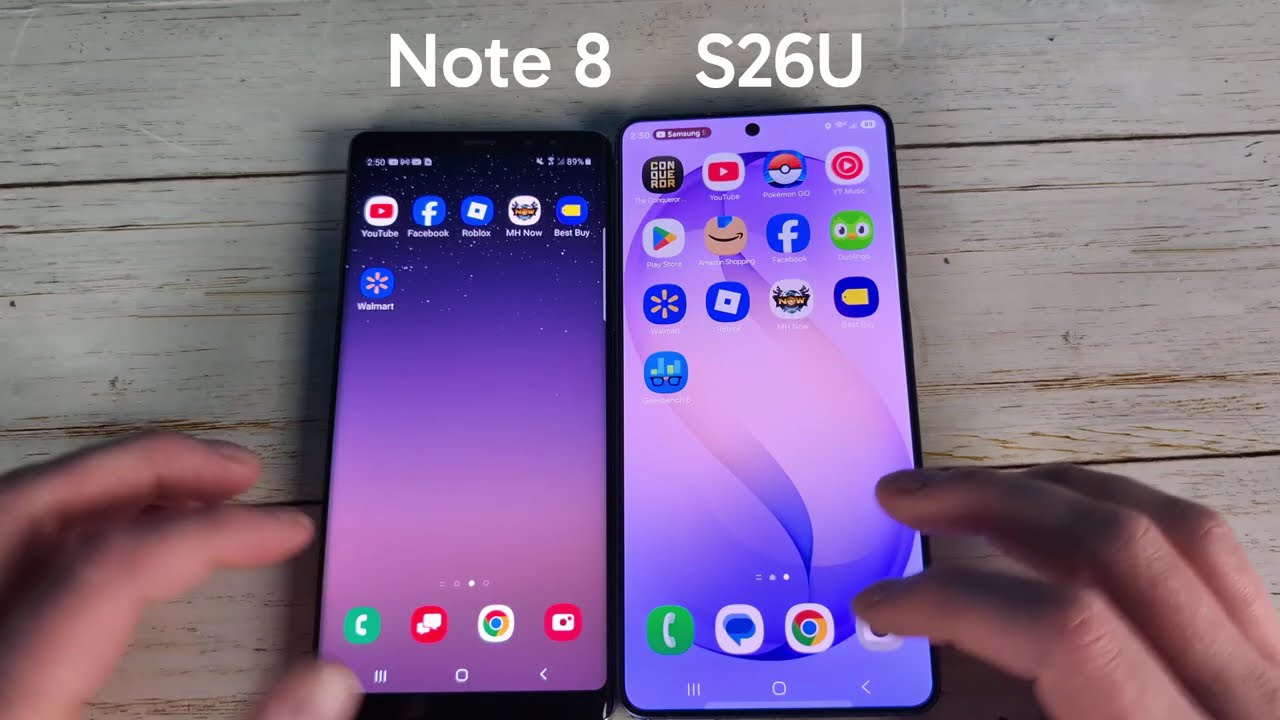 Сравнение скорости работы Samsung S26 Ultra и Samsung Note 8 в ходе теста.