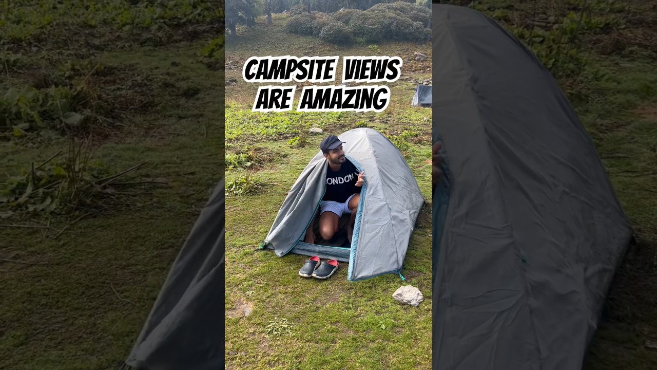 Kuari pass trek khullara campsite #nature #travel #mountains #trekking #trending #sahilkhatrivlogs