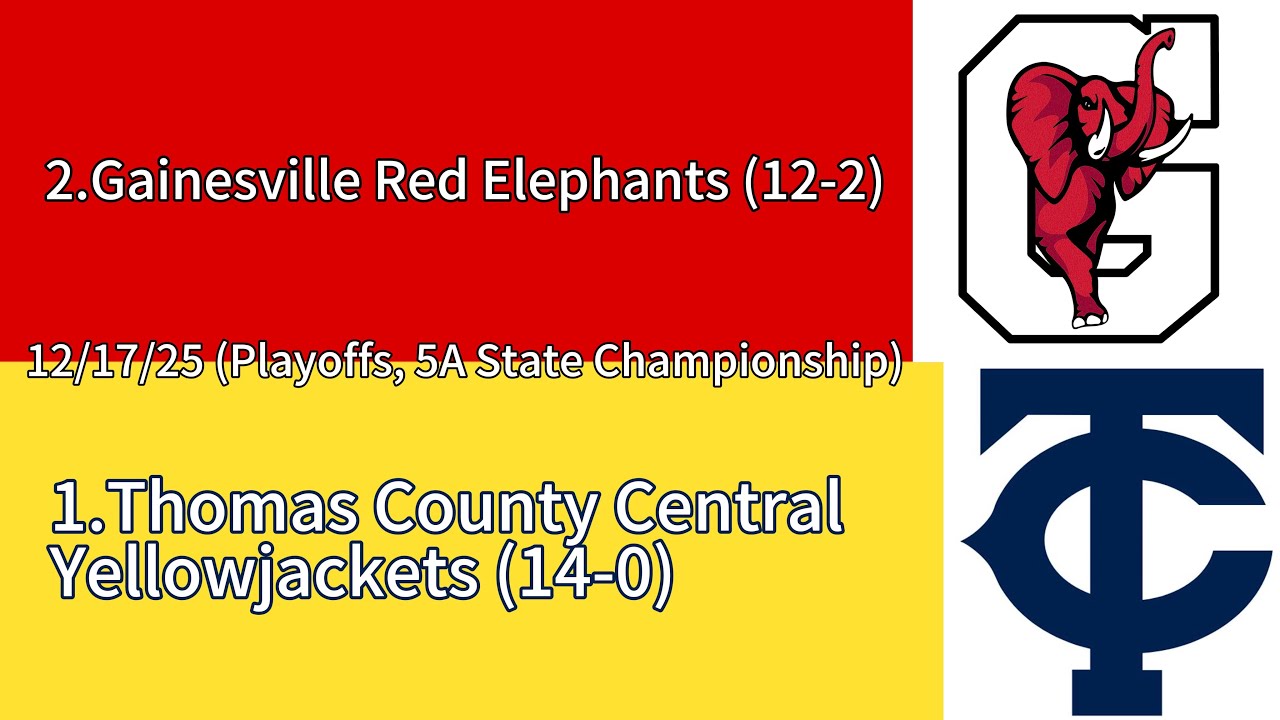 Gainesville Vs Thomas County Central 5A State Championship 2025